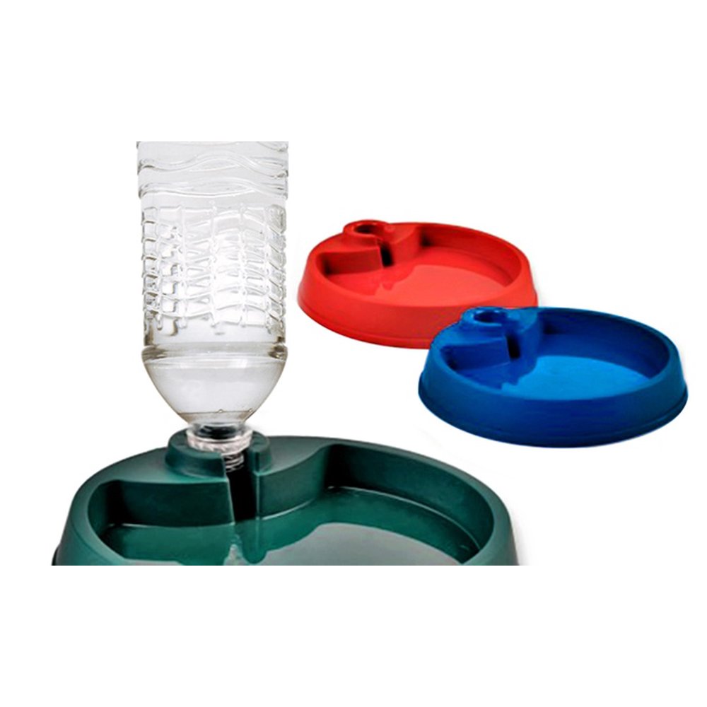 Pet Blue Water Bottle Dispenser Into a Bowl Available for Cats & Dogs
