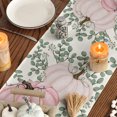 thumbnail image 5 of Camino de mesa de otoño con calabazas naranjas y eucalipto, decoración para mesa de comedor de cocina de Acción de Gracias otoñal para decoración de fiesta en el hogar, 13 x 72 pulgadas, 5 of 5