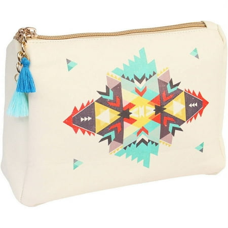 Riah Fashion Aztec Chevron Cosmetic Pouch