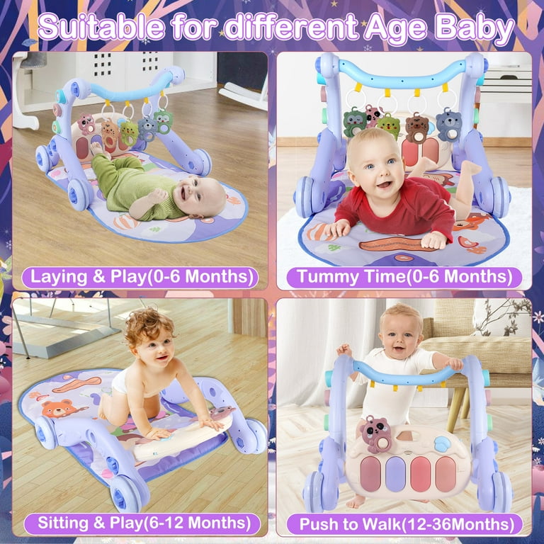 Baby Gym Playmat for Infant,Tummy Time Mat with Infant Sensory