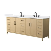 Wyndham Collection Wch717184d-Qtz-Us3mxx Elan 84" Free Standing Double Basin Vanity Set -