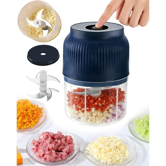 Household Electric Garlic Crusher, Rechargeable Food Processor, Vegetable Chopper Blender, Chops In Seconds, No More Garlic Hands For Easy Food Prep
