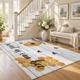 Bee Area Rug Area Rug 3x5ft Watercolor Bee Honeycomb Tree Branch Low Pile Washable ...