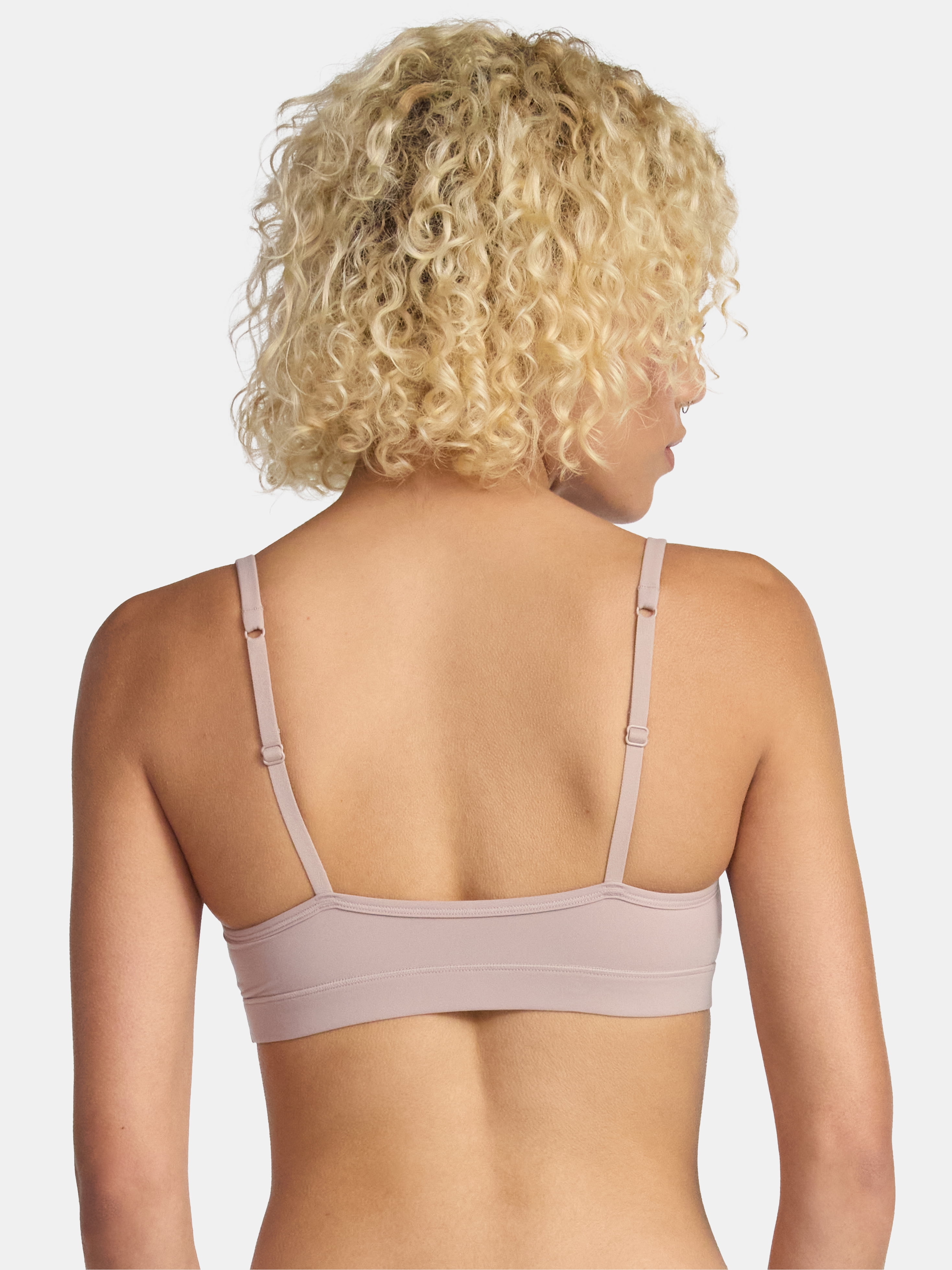 No Boundaries Fit Stretch Scoop Bralette with Lace, Women's XS-3XL