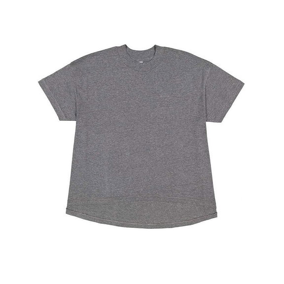 LAT B06938137 Women High-Low T-Shirt, Granite Heather - 2XL