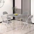 thumbnail image 2 of HOMYLIN Mesa Plegable de Comedor Portátil, Cuadrada para 4 Personas 85X85cm para Comedores Cocina Bar Cafe, Gris, 2 of 6