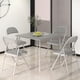 thumbnail image 2 of HOMYLIN Mesa Plegable de Comedor Portátil, Cuadrada para 4 Personas 85X85cm para Comedores Cocina Bar Cafe, Gris, 2 of 6