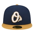 thumbnail image 2 of Men's New Era Navy/Khaki Baltimore Orioles Two-Tone Color Pack 59FIFTY Fitted Hat, 2 of 5