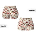 thumbnail image 5 of Vsdgher Cartoon Mushrooms print Workout Shorts for Women Seamless Soft Smooth Gym Yoga Scrunch Active Exercise Fitness Shorts, 5 of 8