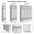 thumbnail image 6 of Prepac Narrow Entryway Organizer in White (Set of 2), 6 of 12