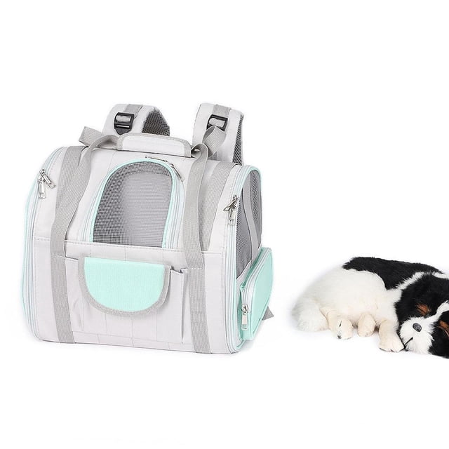 Mochila transportadora Fernando para gatos y perros pequeños azul 35 cm x 23 cm x 28 cm