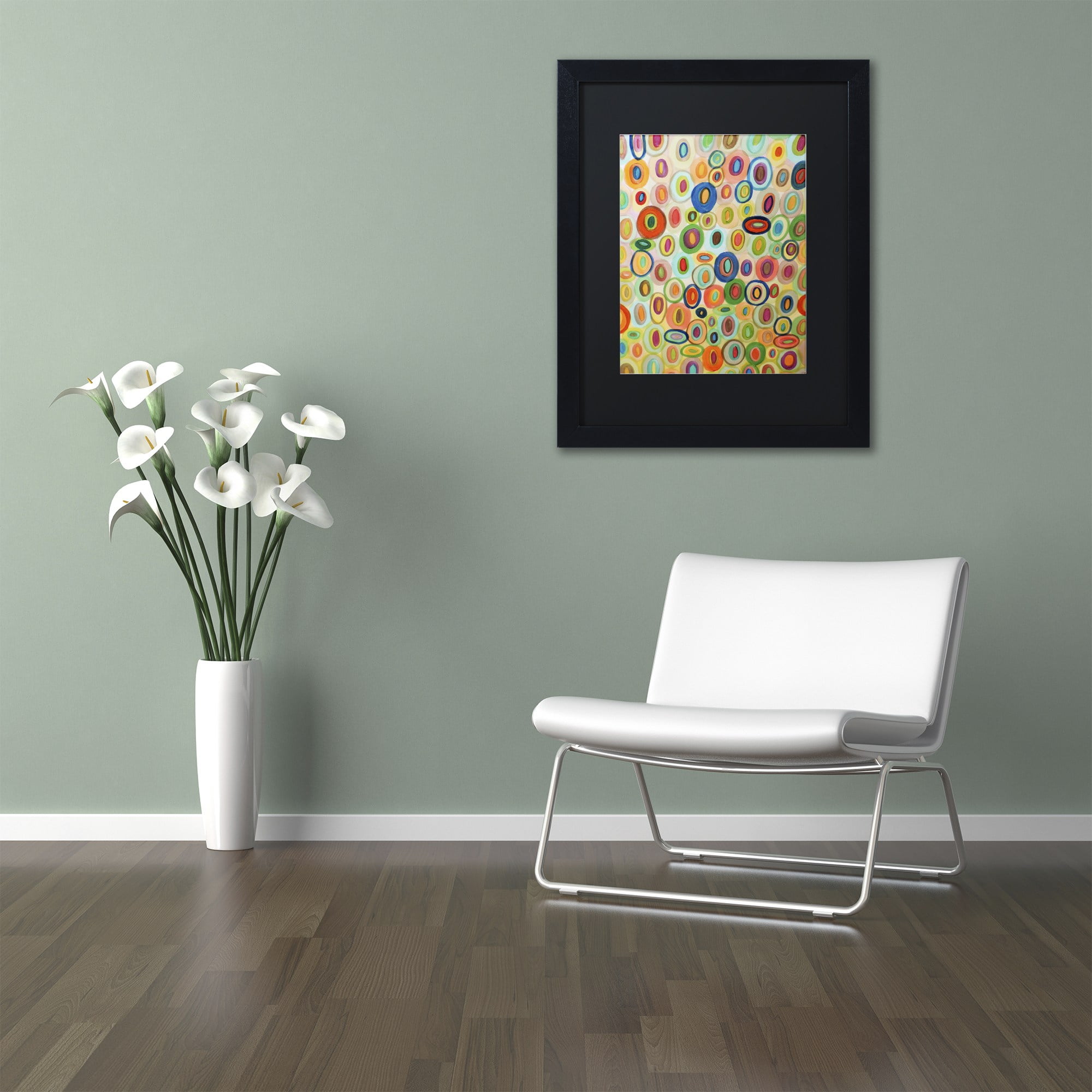 Sylvie Demers 'Permanence' Black Matted Framed Art
