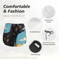 thumbnail image 6 of Lsque Whimsical Cartoon Cow Printed Women's Running Shorts with Liner Pockets,Elastic Quick Dry Workout Athletic Gym Yoga Shorts,Womens High Waist Shorts-XX-Large, 6 of 9