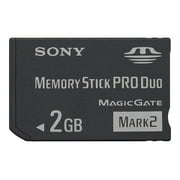 Sony - Flash memory card - 2 GB - Memory Stick PRO Duo Mark2 - for Handycam DCR-DVD308, DVD408, HC48, HC96, SR200, SR300, SR62, SR82; a DSLR-A100