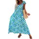 thumbnail image 1 of VISgogo Vestido largo de verano floral para mujer, manga con volantes, corte bajo, línea A, vestido de playa bohemio VISgogo  moda, 1 of 9