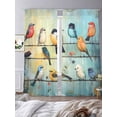 thumbnail image 3 of Sheer Curtain Panels Bird Rod Pocket Voile Window Curtains Oil Painting Animal Window Treatments Ligh Filtering Privacy Curtain Drapes for Bedroom Living Room 2 Panel Set 84 Inch Length,, 3 of 9