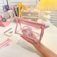 thumbnail image 1 of Hello Kitty Red Pencil Case Transparent Anime Cartoon Cat Large Capacity Simple Stationery Storage Bag Kawaii Pouch Organizer, 1 of 7