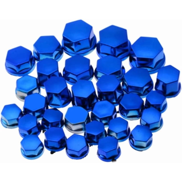 Motorcycle Wheel Nut Dustproof Cover Decorative Screw Cap Off-road Accessories Blue 30PCS