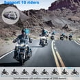 thumbnail image 4 of Auriculares para Casco de Motocicleta LX5 con Intercomunicador de para 10 Conductores, Altavoz Manos de 2000 M, Bluetooth 5.3, Resistente Al Agua, 2 Unidades, 4 of 5