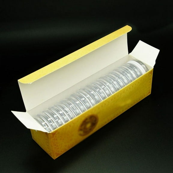 5.1Cm 20 * Coin Holders Clear Portable Storage Case Box Container Collection New Smile Home