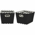 Household Essentials Decorative Storage Bins, 2pk, Black and Chevron