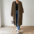 thumbnail image 3 of Perfectbot Women's Full Zip Maxi Length Hooded Sweatshirt Coat, Oversized Drop Shoulder Long Hoodie Duster Jacket, 3 of 7