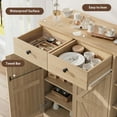 thumbnail image 5 of 42" Shoe Storage Cabinet with Doors & Drawers - White Modern Entryway Organizer with 4 Tiers & 3 Adjustable Shelves, Stable Shoe Rack for Front Door, Hallway (Fits 12-16 Pairs), 5 of 7