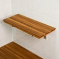 thumbnail image 1 of homeroots bed & bath 402208 24" Premium Wall Mount Teak Shower Bench, 1 of 1