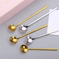 thumbnail image 4 of Uxcell 8Pack 5" Stainless Steel Espresso Spoons Mini Coffee Spoon Teaspoon, Silver, 4 of 7