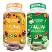 Fruits and Veggies Supplement- 90 Fruit and 90 Veggie Superfood Capsules-Soy and Vegan Free,100% Whole Natural Fruits and Vegetable Supplements for Adults by The Vitamin Kitchen (2-Pack)