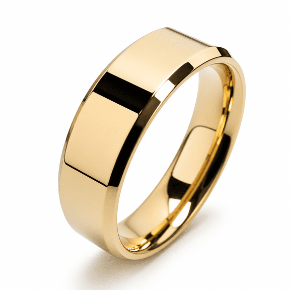 AURENIX Silicone Rings for Men and Women, Wedding Rubber Band, Hypoallergenic Flexible Finger Ring - Gold - Size 8