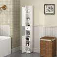 thumbnail image 6 of Aukfa 67.5" Wood Storage Cabinet, Slim Freestanding Cabinetfor Small Spaces, Bathroom,Kitchen, White, 6 of 7