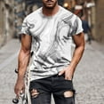 thumbnail image 1 of Styesk T-Shirts pour Hommes Mode Hommes Confortables Imprimés Manches Courtes Col Rond Blouses Chemises, 1 of 5