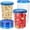 6P-32 OZ, variant on 10 Pack-32 OZ Freezer Storage Containers, Small Plastic Food Storage Containers with Twist Top Lids, BPA Free and Reusable Meal Prep Containers Microwave/Dishwasher Safe
