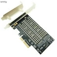 thumbnail image 2 of PCI Express PCIE to M2 Adapter NVME SATA M.2 SSD PCIE Adapter NVME/SATA M2 PCI E Adapter SSD M2 to SATA PCI-E Card M Key + B Key black, 2 of 6