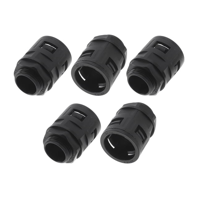 Ofertas Únicas 26mm / G3/4 Entradas de Cable 28.5mm / 1.12" Junta Impermeable Recta de Nylon PA6 Negra 5 Pcs