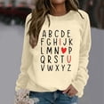 thumbnail image 2 of TINZ Chandail à Capuche Tendance pour Femmes, Imprimé Lettre, Col Rond, Automne & Hiver, Manches Longues, Veste à Cordon, Chandails en Molleton Col pour Femmes, 2 of 4