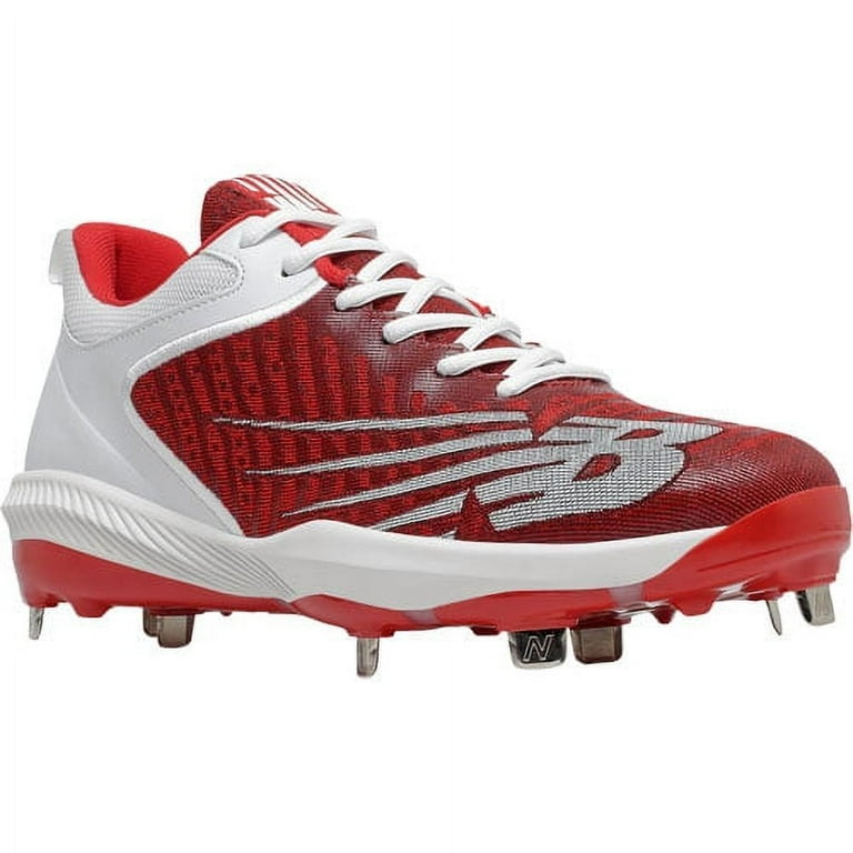 New Balance Men s Fuel Cell 4040V6 Low Metal Baseball Cleats Red White D 5.5