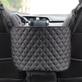 thumbnail image 1 of Car Net Pocket Storage Organizer And Handbag Holder Between Seats Leather Handbag Holder, 1 of 2