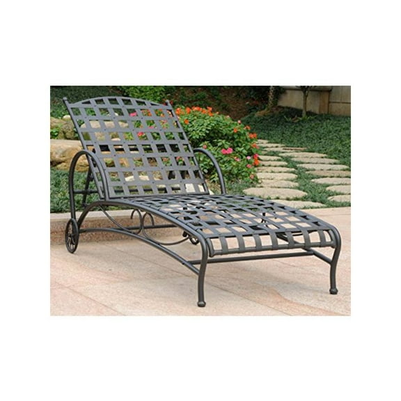 International Caravan Santa Fe Nailhead Single Multi Position Chaise Lounge