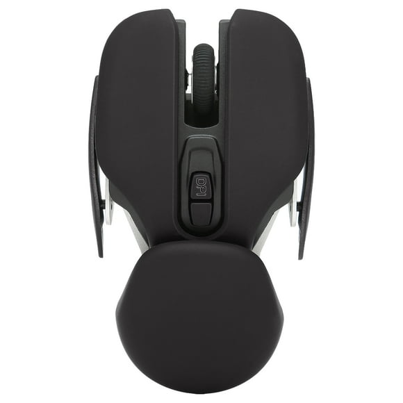 Ratón inalámbrico ergonómico Batería incorporada DPI ajustable Proceso de galvanoplastia Diseño integrado Ratón para juegosNegro