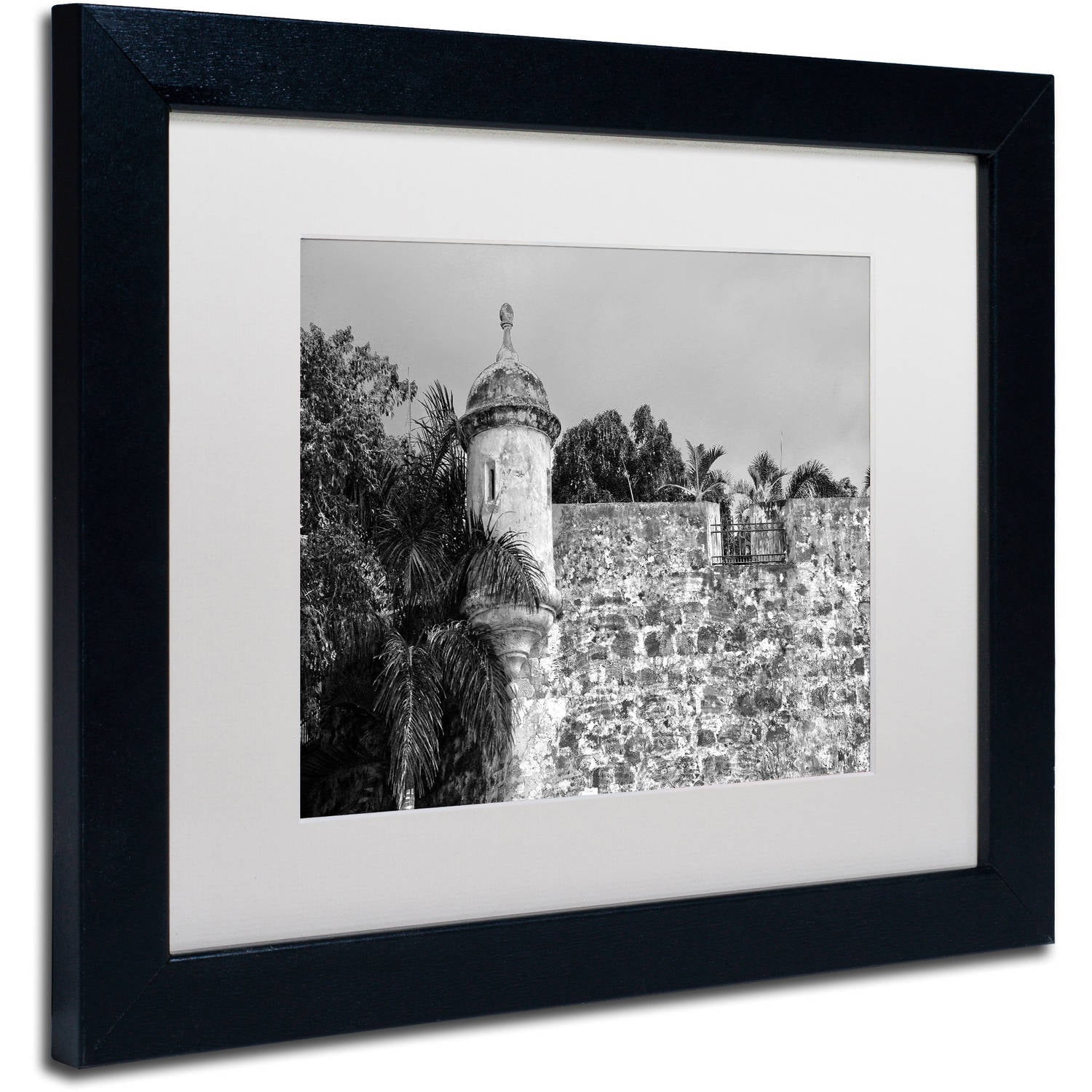 Trademark Fine Art "Castillo de San Felipe del Morro 3" Canvas Art by CATeyes, White Matte, Black Frame
