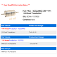 thumbnail image 2 of Fuel Filter - Compatible with 1989 - 1991 Ford Thunderbird 1990, 2 of 2