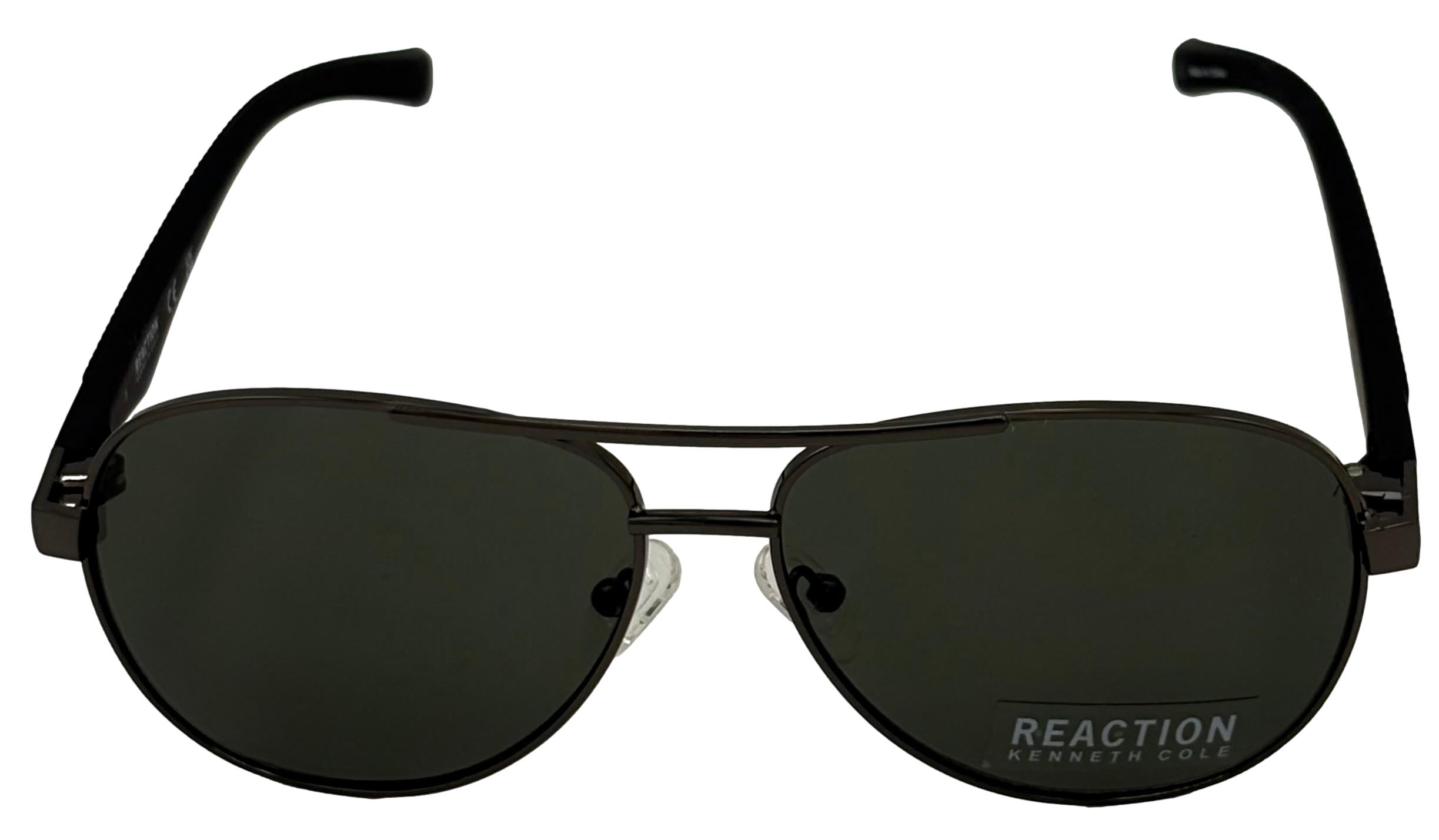 Kenneth Cole Reaction Mens Sunglass Shiny Gunmetal / Metal Aviator,KC1431 8N