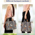 thumbnail image 4 of FORMRS Womens Corduroy Tote Bag Crossbody Shoulder Handbag with Pocket, Gray Halloween Skeleton, 4 of 7
