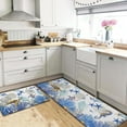 thumbnail image 3 of 2 PCS Kitchen Mats, Coastal Nautical Kitchen Rugs Non Slip Washable, Ocean Blue Kitchen Floor Mats Cushioned Anti-Fatigue, Marine Life Waterproof Comfort Standing Mat, 18" x 30"+18" x 48", 3 of 6