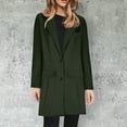 thumbnail image 2 of Fall Clearance Hfyihgf Women's Single Breasted Trench Coat Elegant Long Sleeve Notch Lapel Mid Long Suit Peacoats Winter Business Overcoat(Z1-Army Green,3XL), 2 of 6