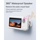 thumbnail image 4 of Herunwer Waterproof Phone Case,480 Rotation Wall Phone Mount Stand,Screen Touch Shower Phones Case Mount Speakers,Cover Mounts Stand Wireless Bluetooth, 4 of 6