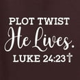 thumbnail image 5 of Wild Bobby Plot Twist He Lives Luke 24:23 Inspirational/Christian Women Tri-Blend Racerback Tank Top, Brown, Small, 5 of 5
