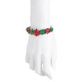 thumbnail image 2 of Betsey Johnson Holiday Present Bow Bracelet, Red and Green, Hinge Closure, 2 of 2